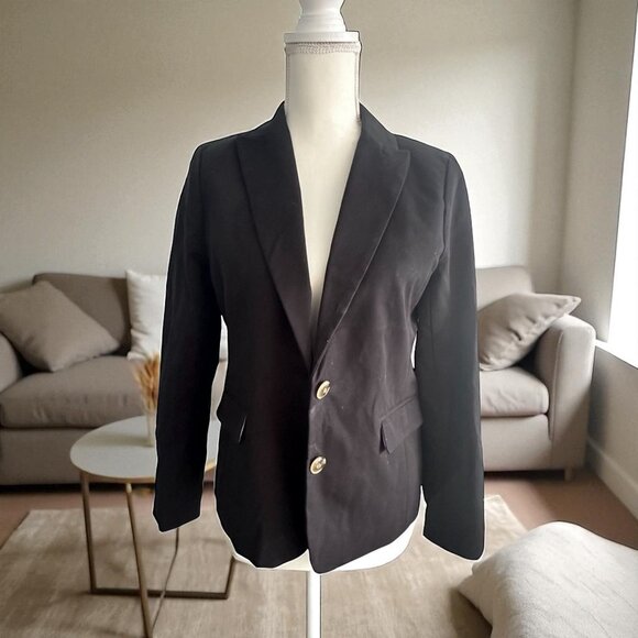 J CREW Black Classic Blazer Jacket Size 6 NEW New with tags - Picture 1 of 7